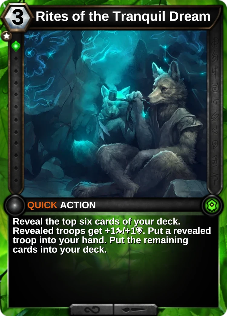 Rites of the Tranquil Dream: the card