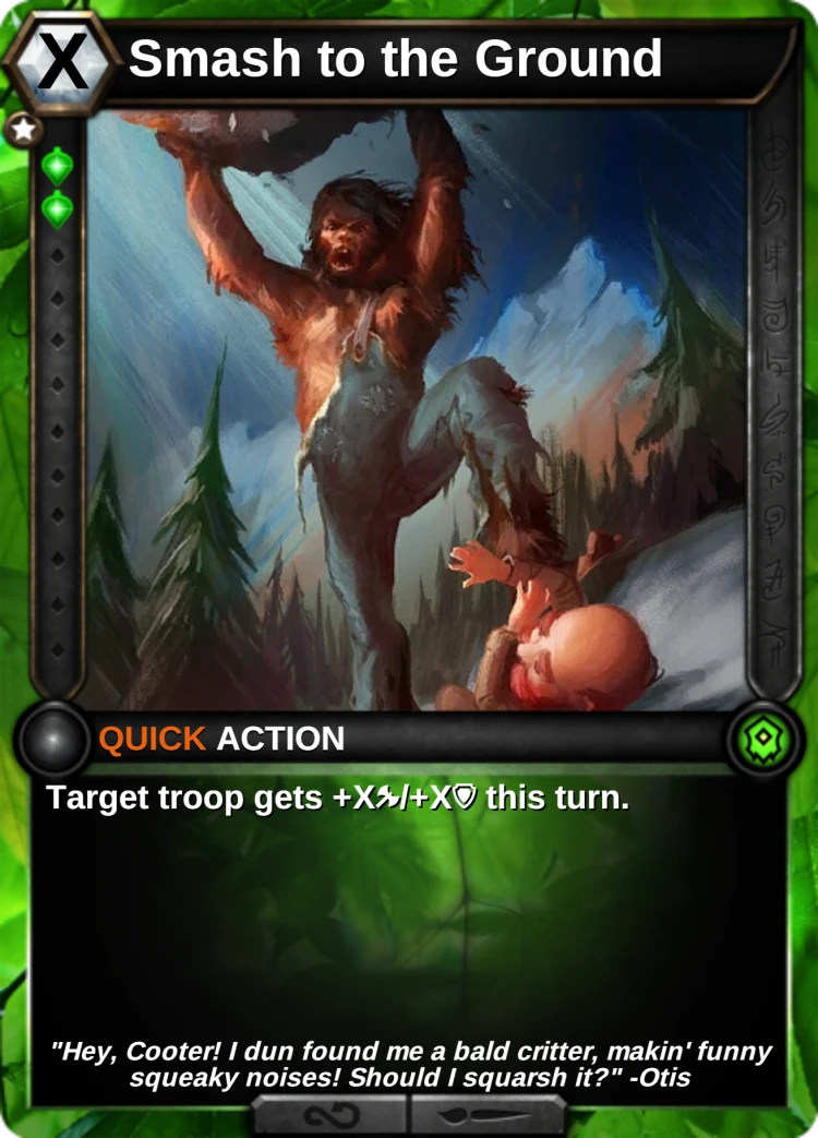 Smash to the Ground: the card