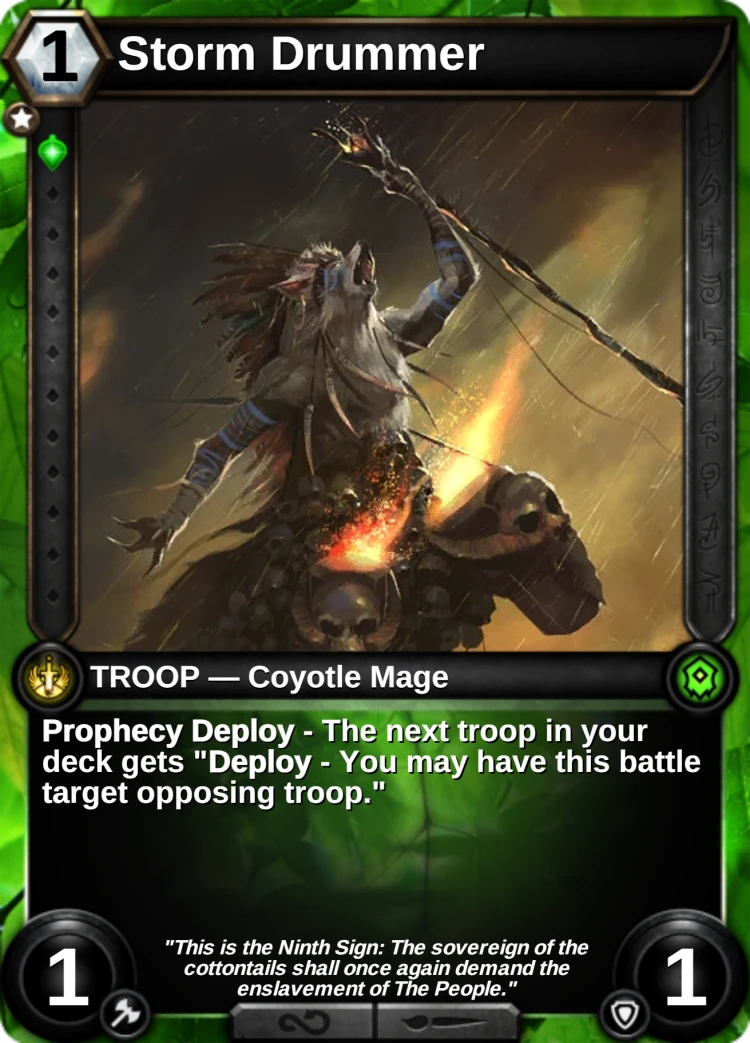 Storm Drummer: the card