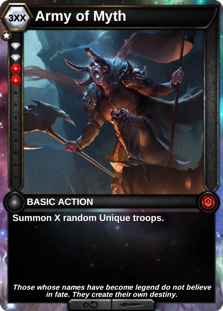 Army of Myth: the card