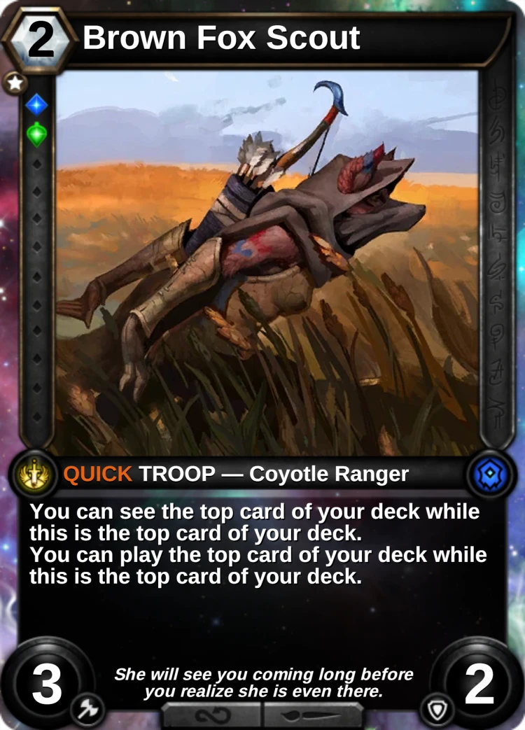 Brown Fox Scout: the card