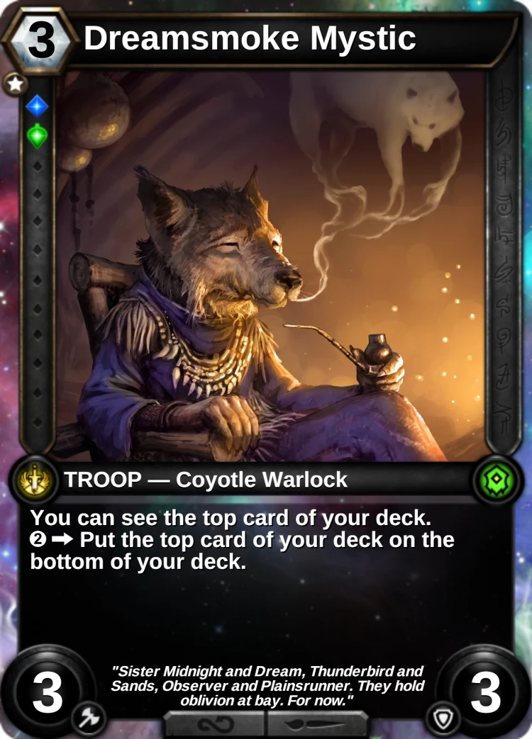 Dreamsmoke Mystic: the card