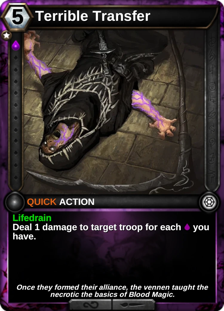Terrible Transfer: the card