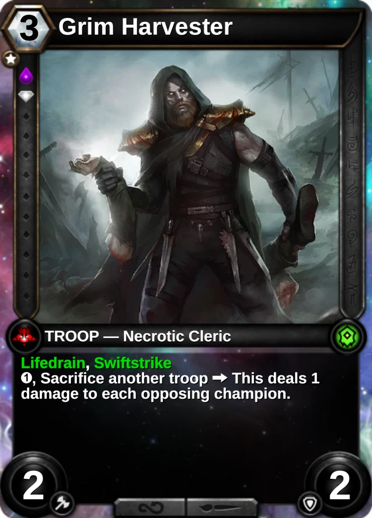 Grim Harvester: the card