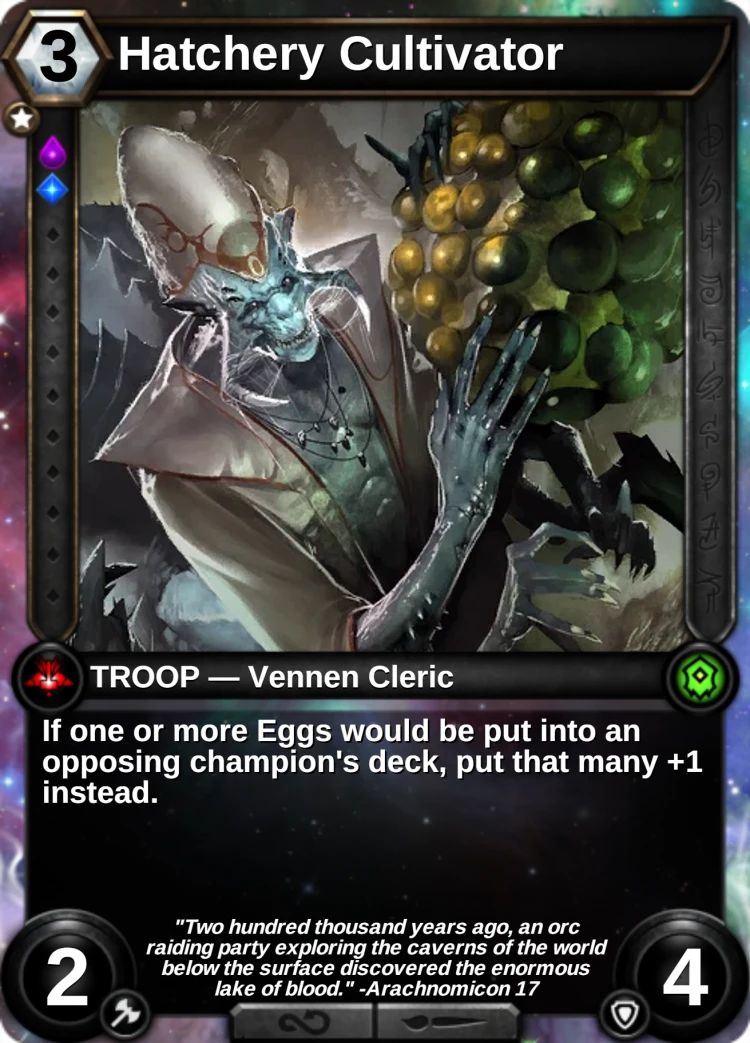 Hatchery Cultivator: the card