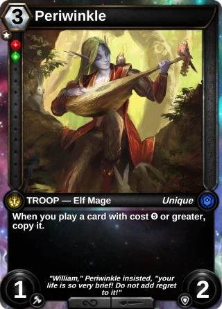 Periwinkle: the card this item changes