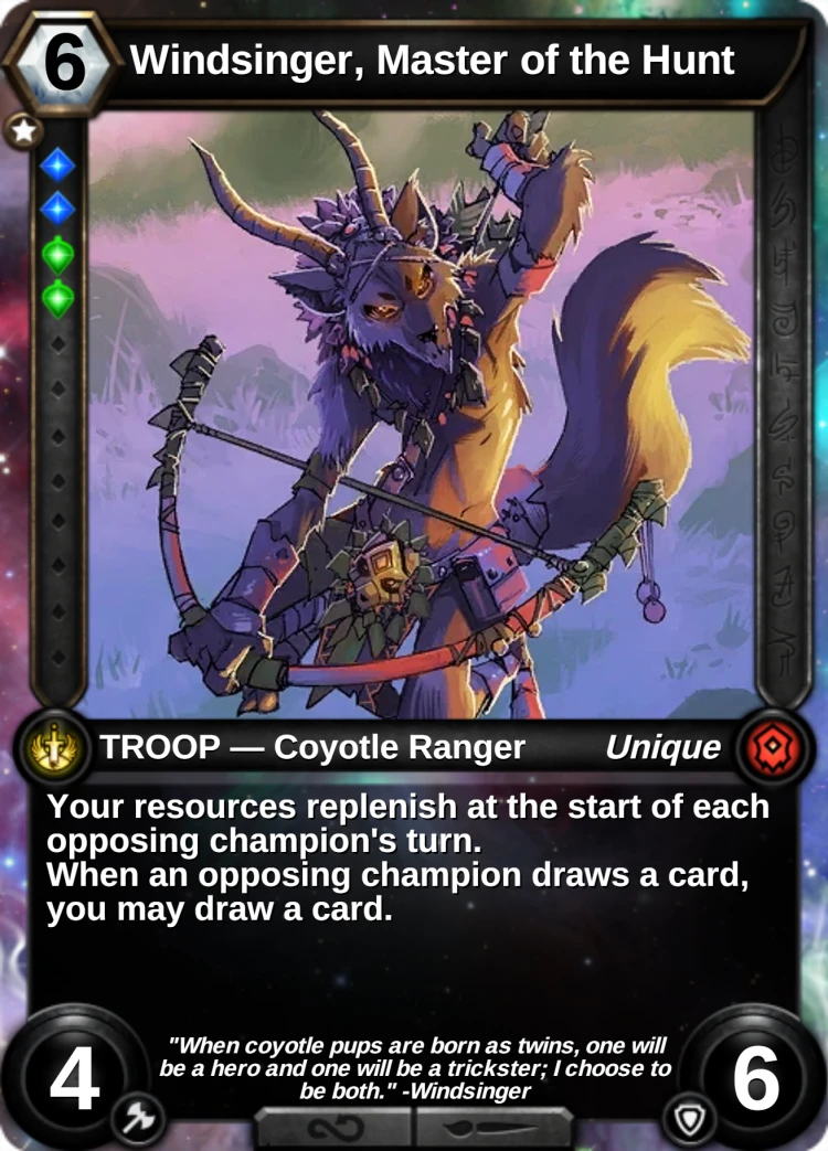 Windsinger, Master of the Hunt: the card