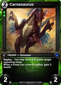 Carnasaurus: alternate art in Armies of Myth