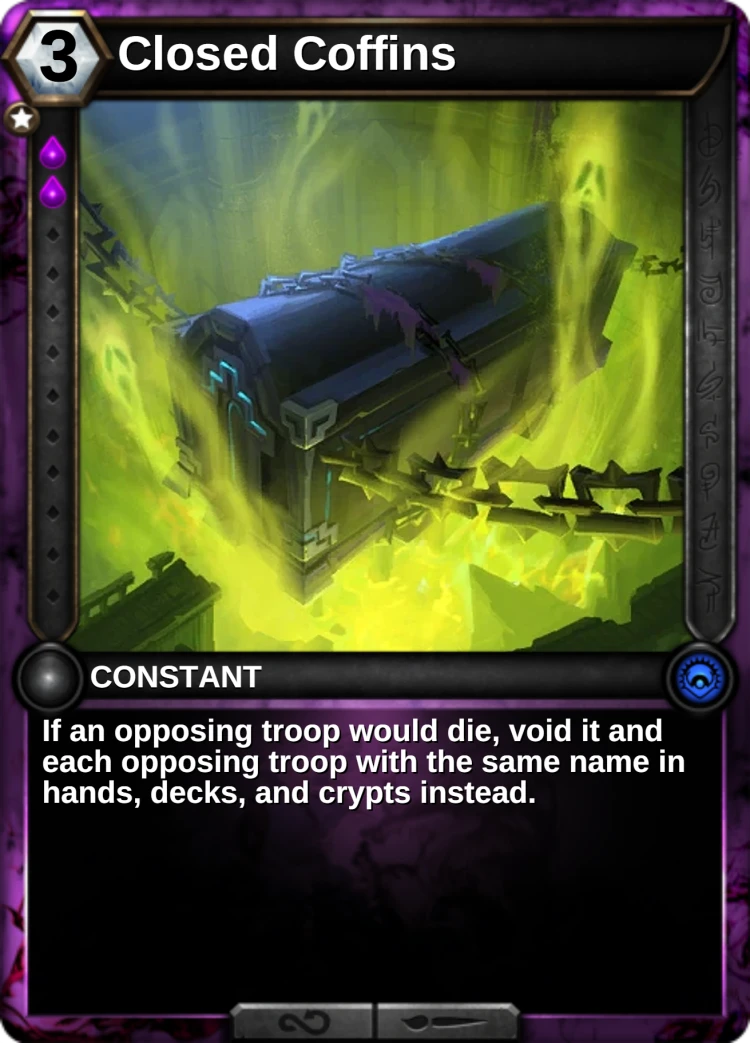 Closed Coffins: the card