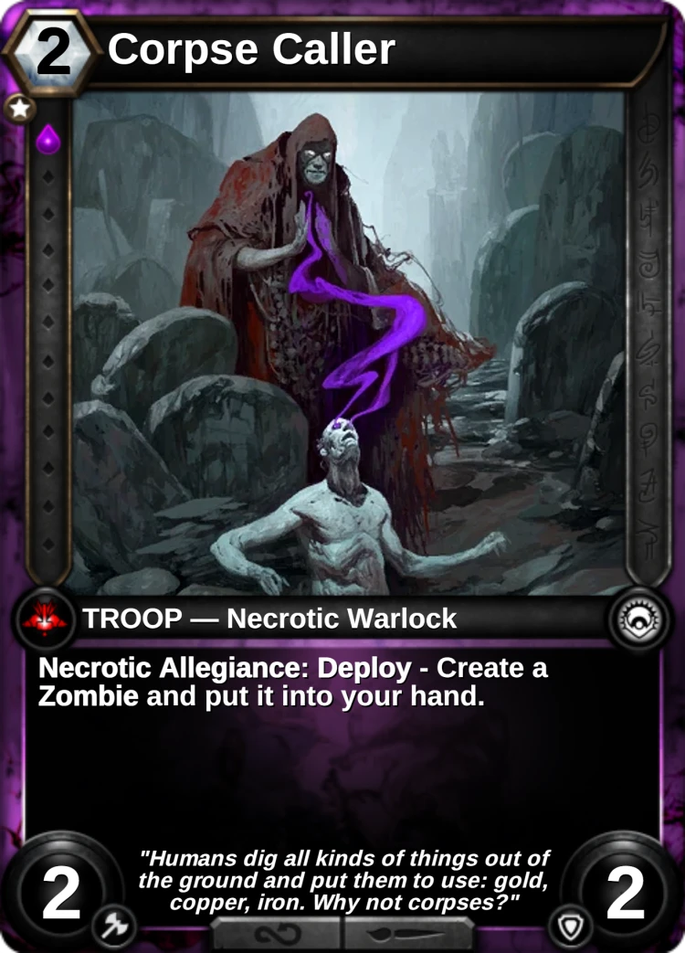 Corpse Caller: the card