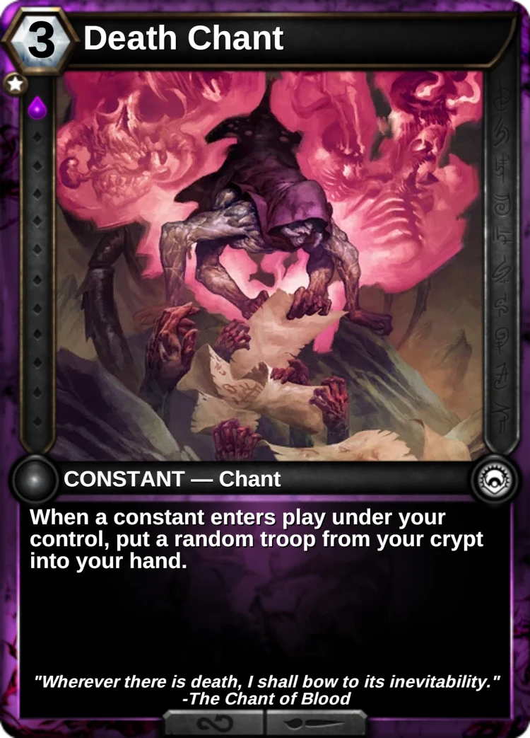 Death Chant: the card