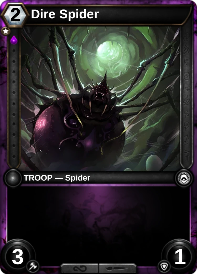 Dire Spider: the card