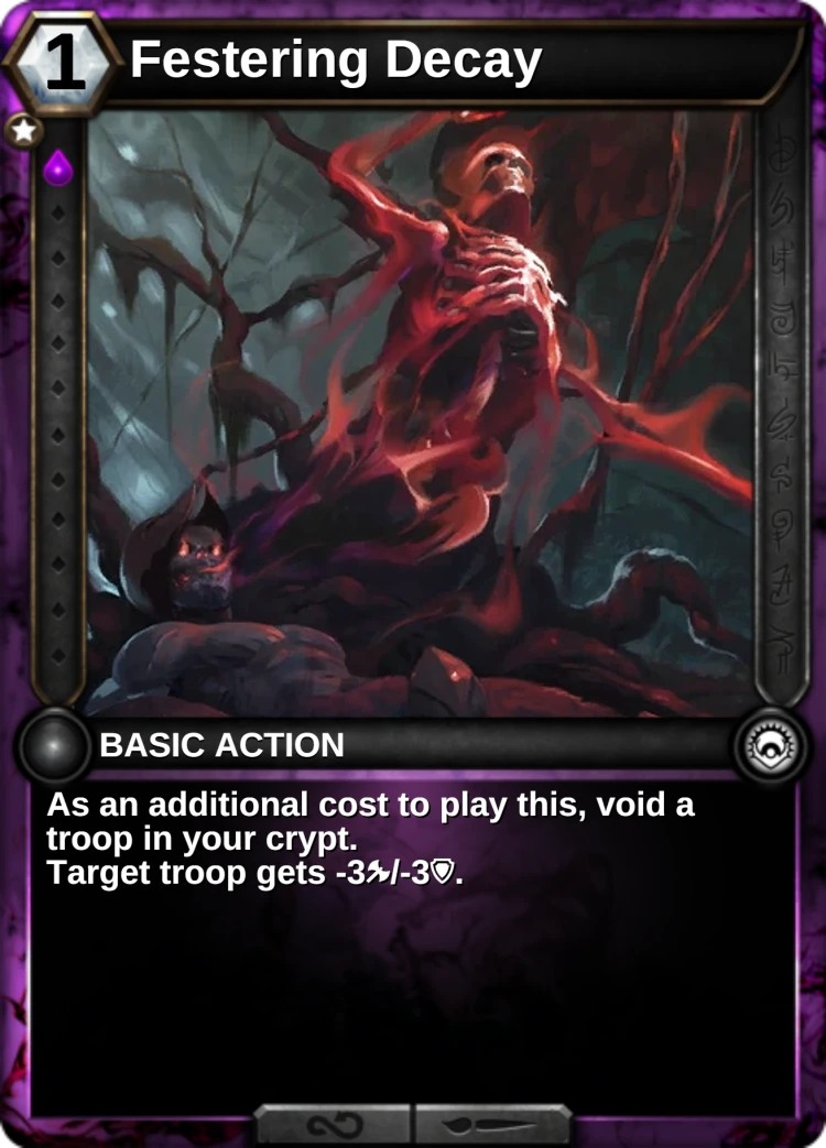 Festering Decay: the card