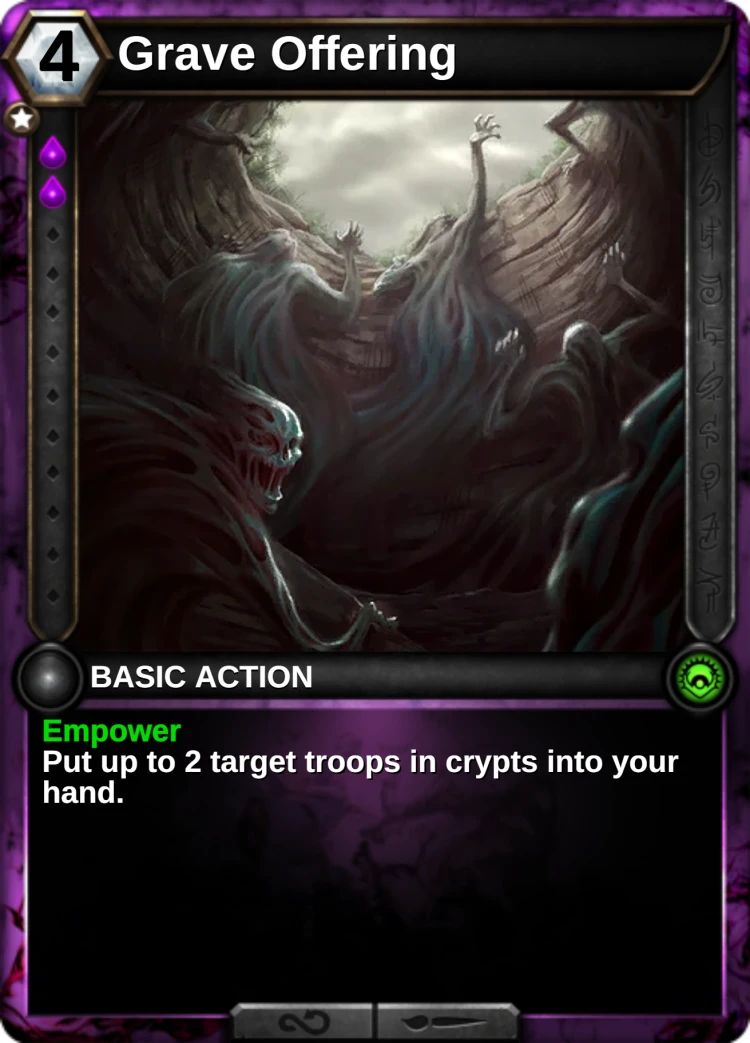 Grave Offering: the card