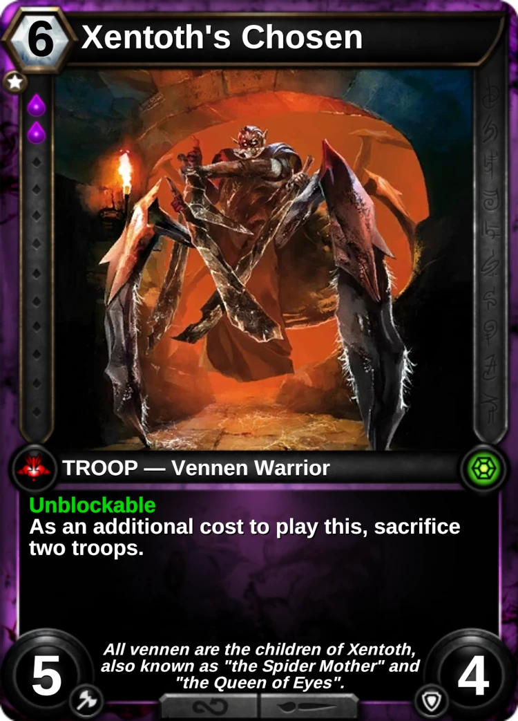 Xentoth's Chosen: the card