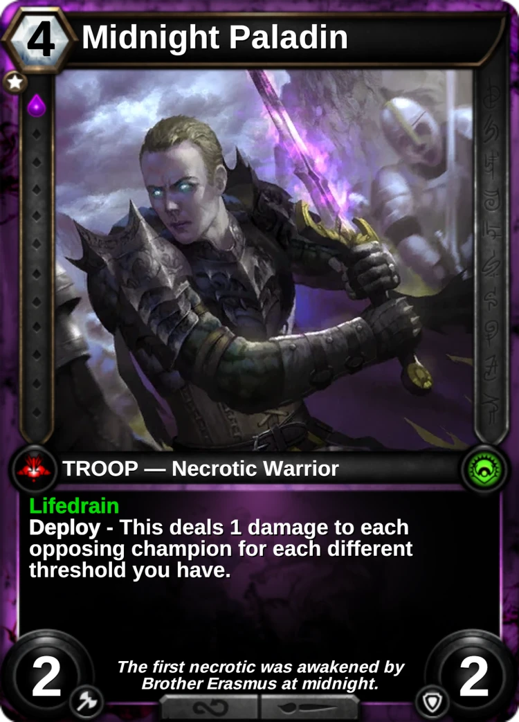 Midnight Paladin: the card
