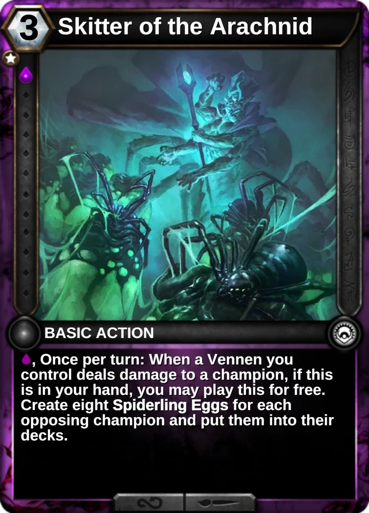 Skitter of the Arachnid: the card