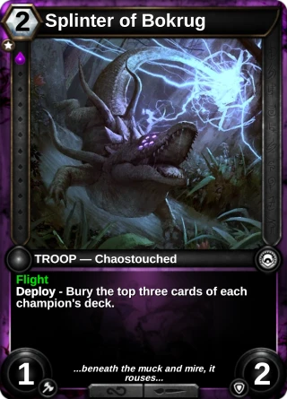 Splinter of Bokrug: the card this item changes