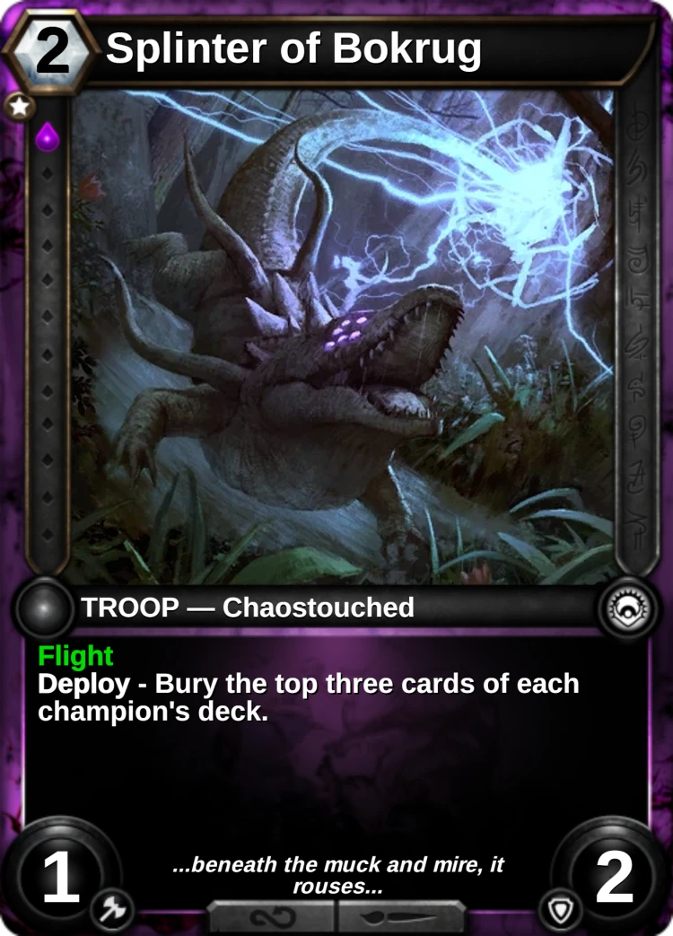 Splinter of Bokrug: the card