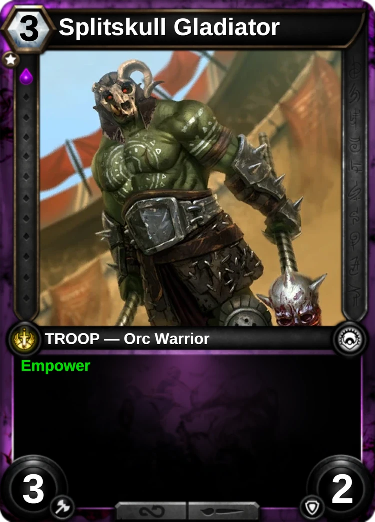 Splitskull Gladiator: the card