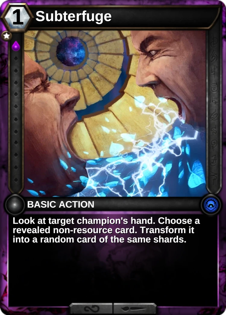 Subterfuge: the card