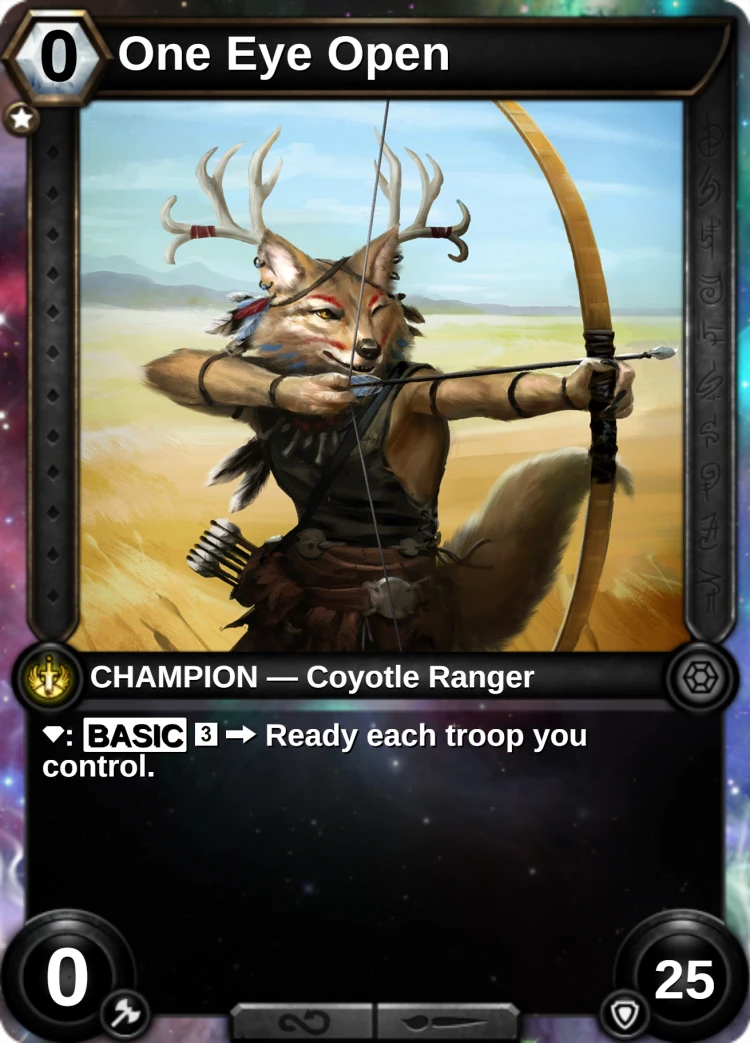 One Eye Open: the champion