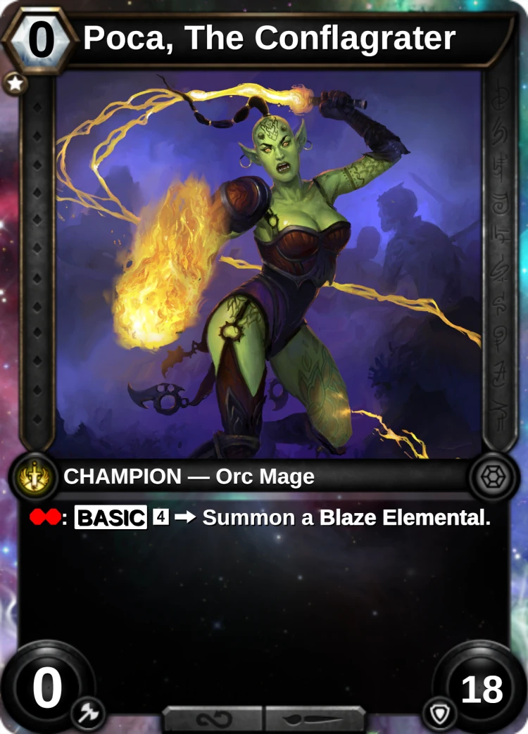 Poca, The Conflagrater: the champion