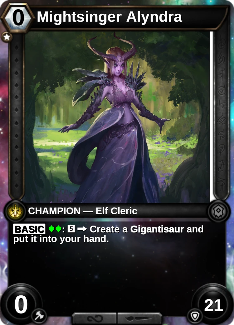 Mightsinger Alyndra: the champion