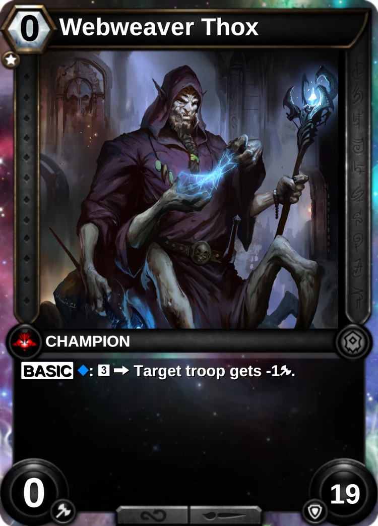 Webweaver Thox: the champion