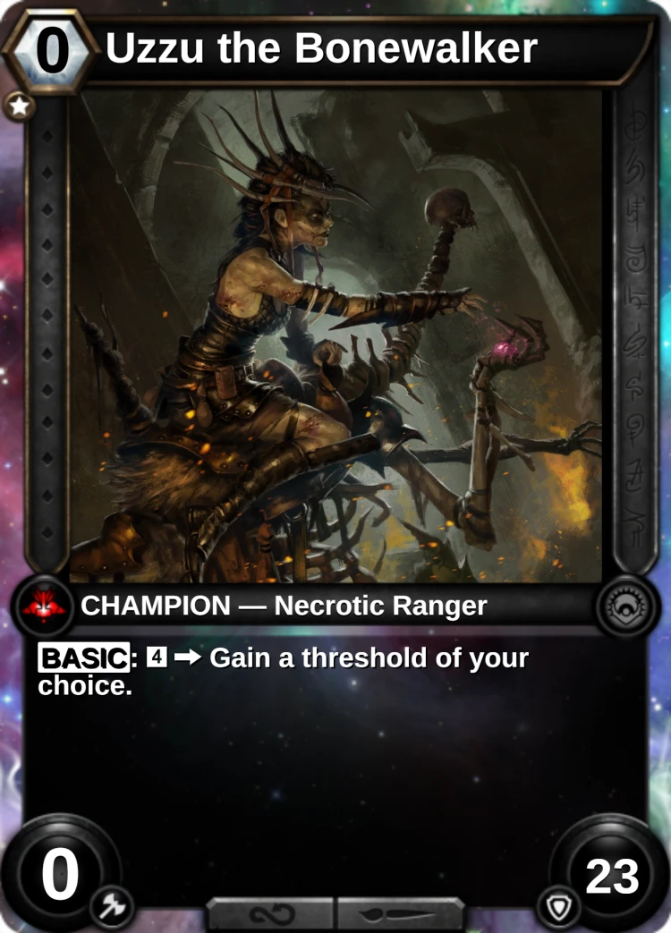 Uzzu the Bonewalker: the champion