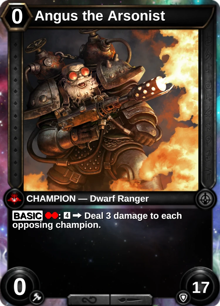 Angus the Arsonist: the champion