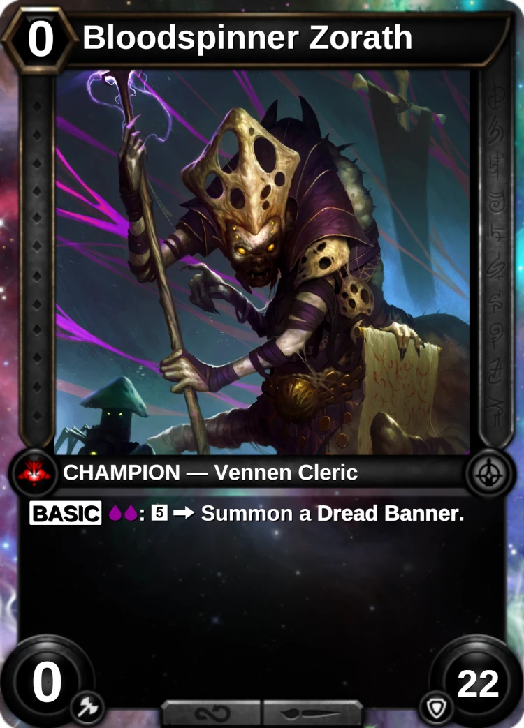 Bloodspinner Zorath: the champion