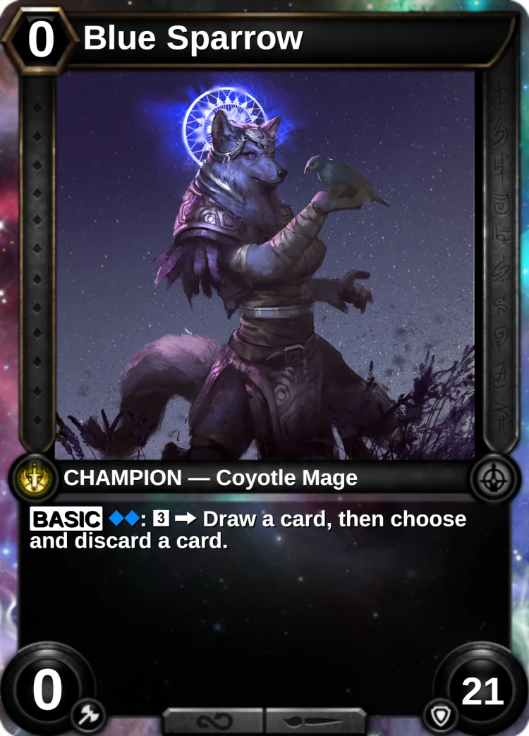 Blue Sparrow: the champion