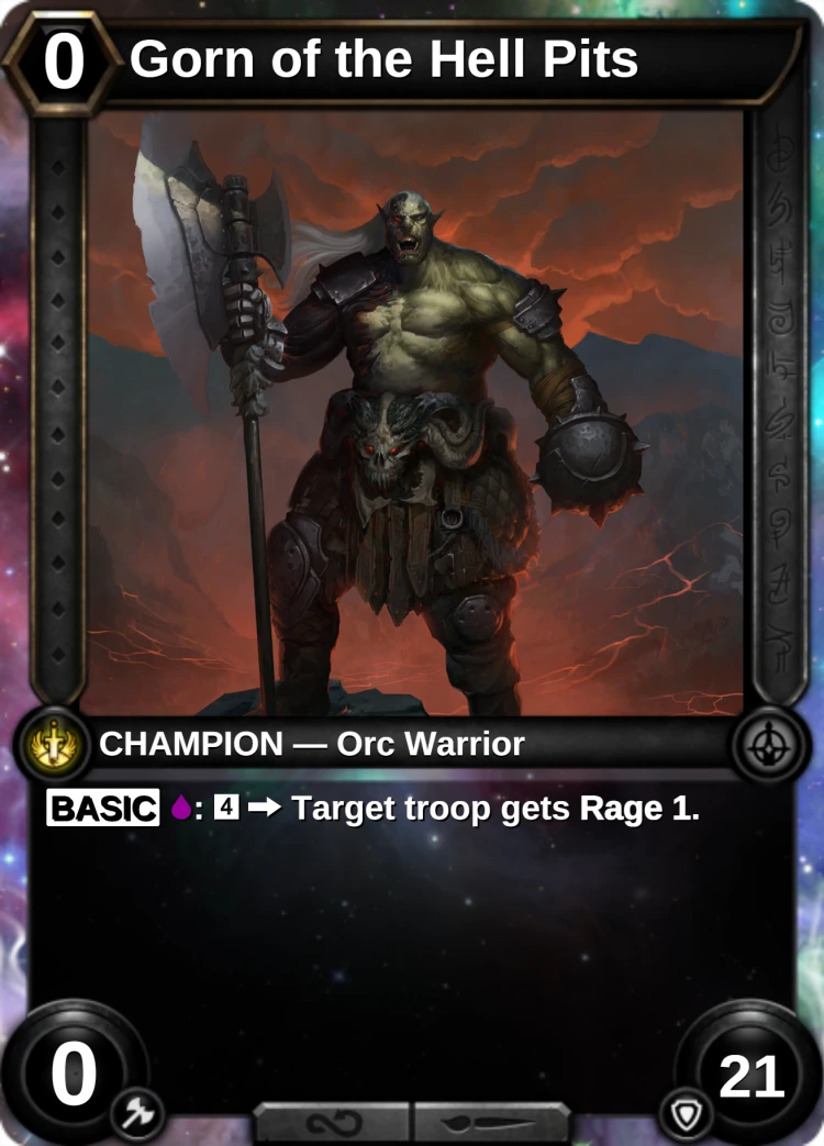 Gorn of the Hell Pits: the champion