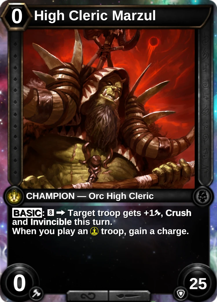 High Cleric Marzul: the champion