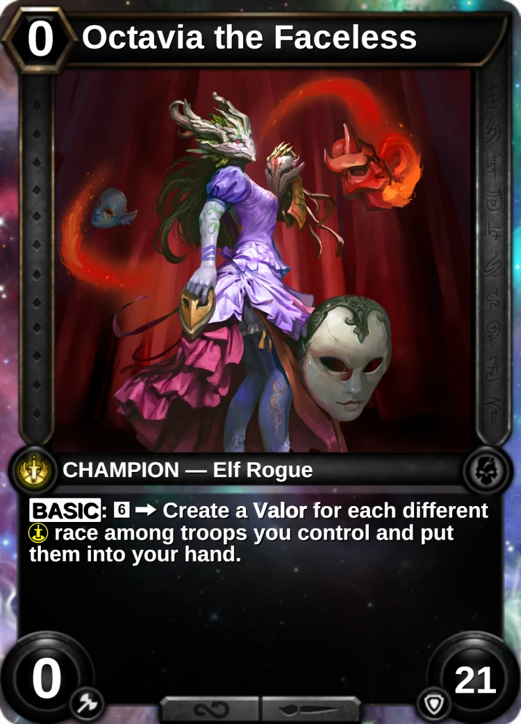 Octavia the Faceless: the champion