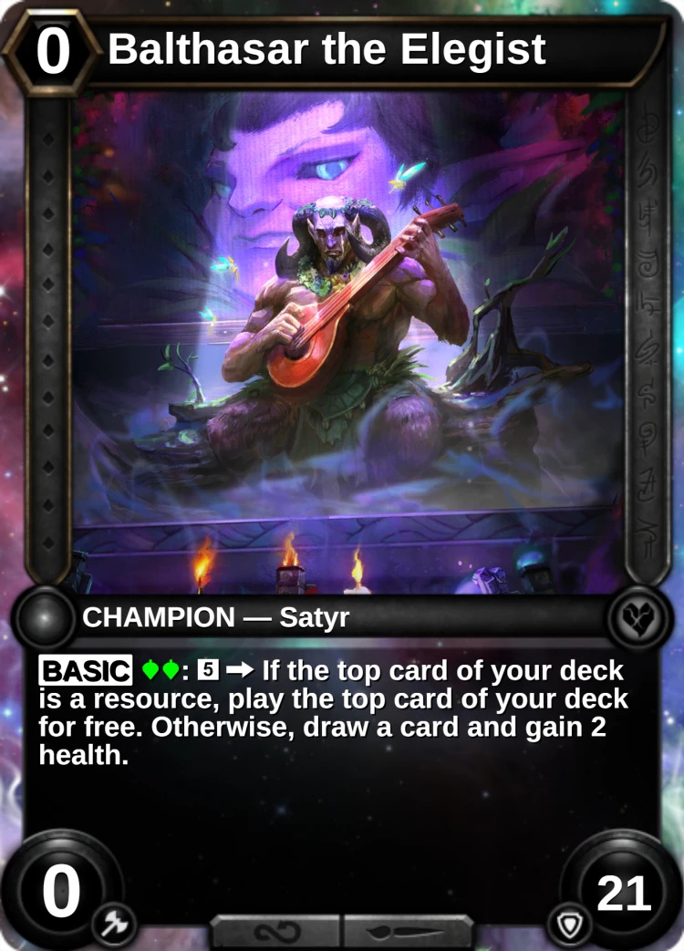 Balthasar the Elegist: the champion