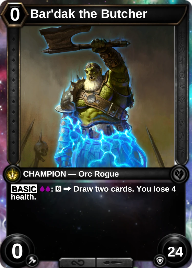 Bar'dak the Butcher: the champion