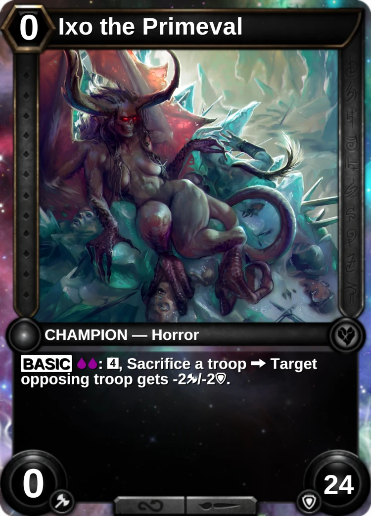 Ixo the Primeval: the champion