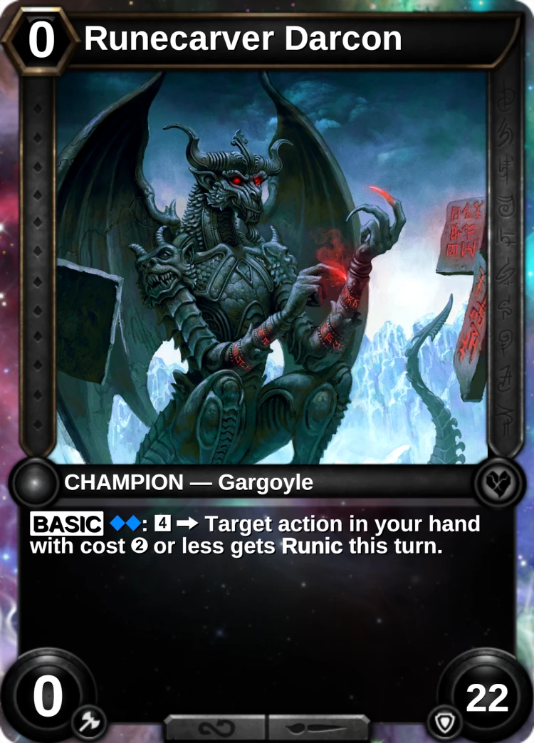 Runecarver Darcon : the champion