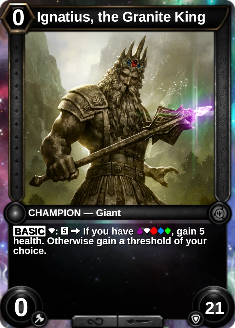 Ignatius, the Granite King: the champion