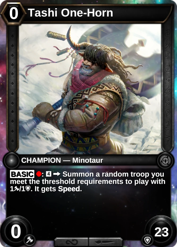 Tashi One-Horn: the champion