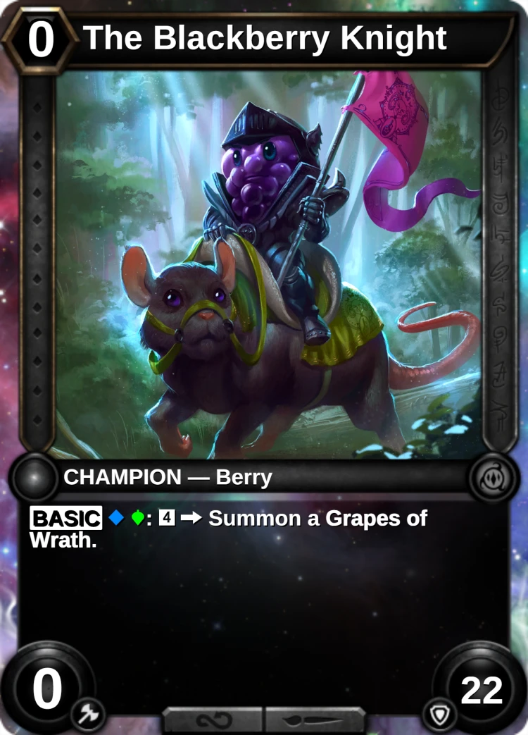 The Blackberry Knight: the champion