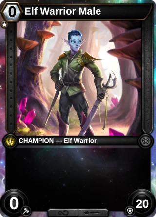 Elf Warrior Male: the hero as a champion card