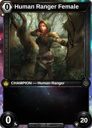 Human Ranger Female: the hero as a champion card