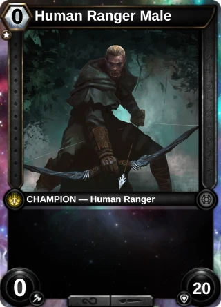 Human Ranger Male: the hero as a champion card
