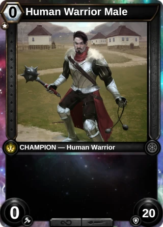 Human Warrior Male: the hero as a champion card