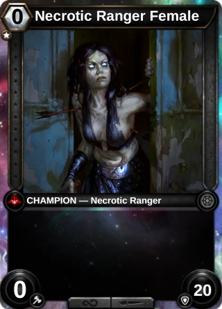 Necrotic Ranger Female: the hero as a champion card