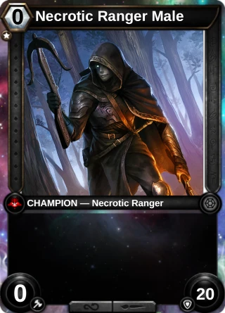 Necrotic Ranger Male: the hero as a champion card