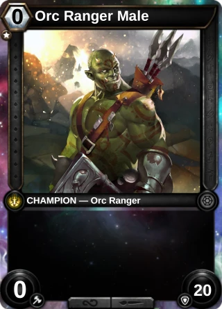 Orc Ranger Male: the hero as a champion card